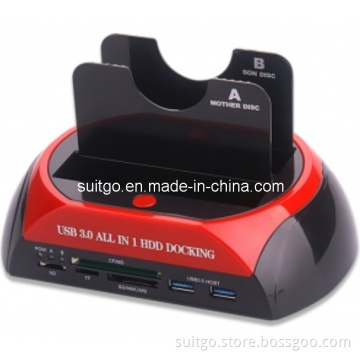 USB3.0 All-in-1 Card Reader Multi-Function SATA HDD Docking Station